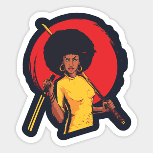 Bloody katana - The Badass Female Samurai Sister Sticker